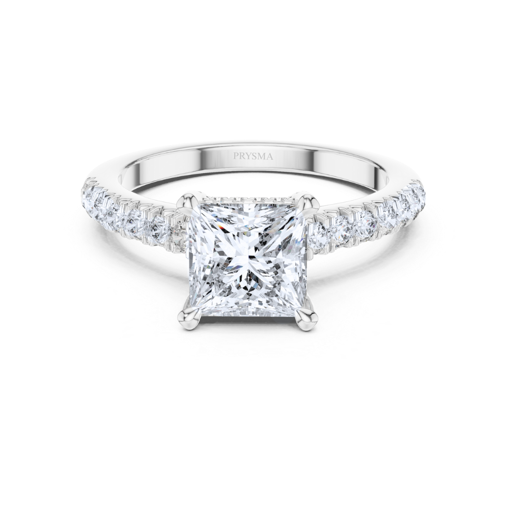 Regal Princess-Cut Diamond Ring