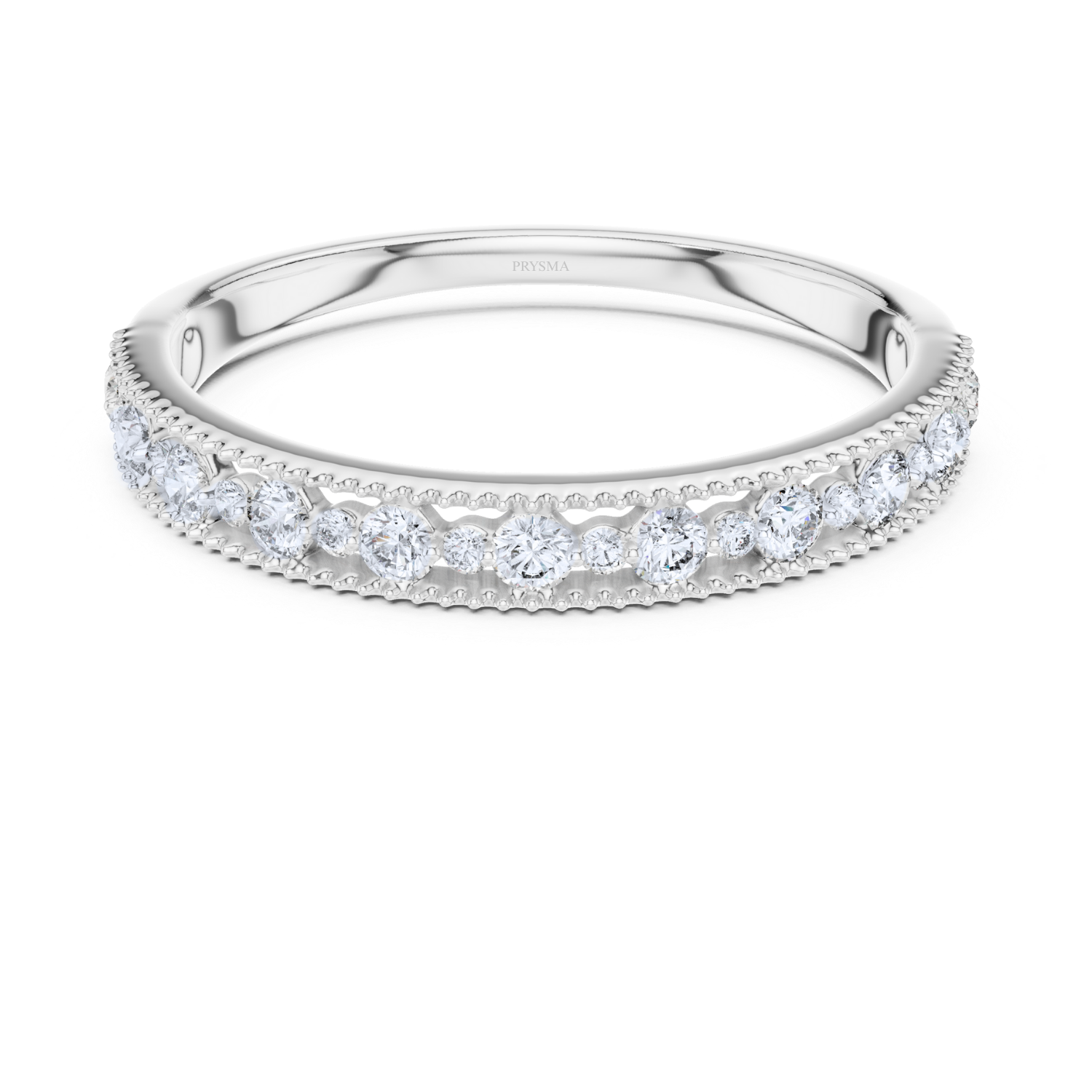 Vintage Milgrain Diamond Band