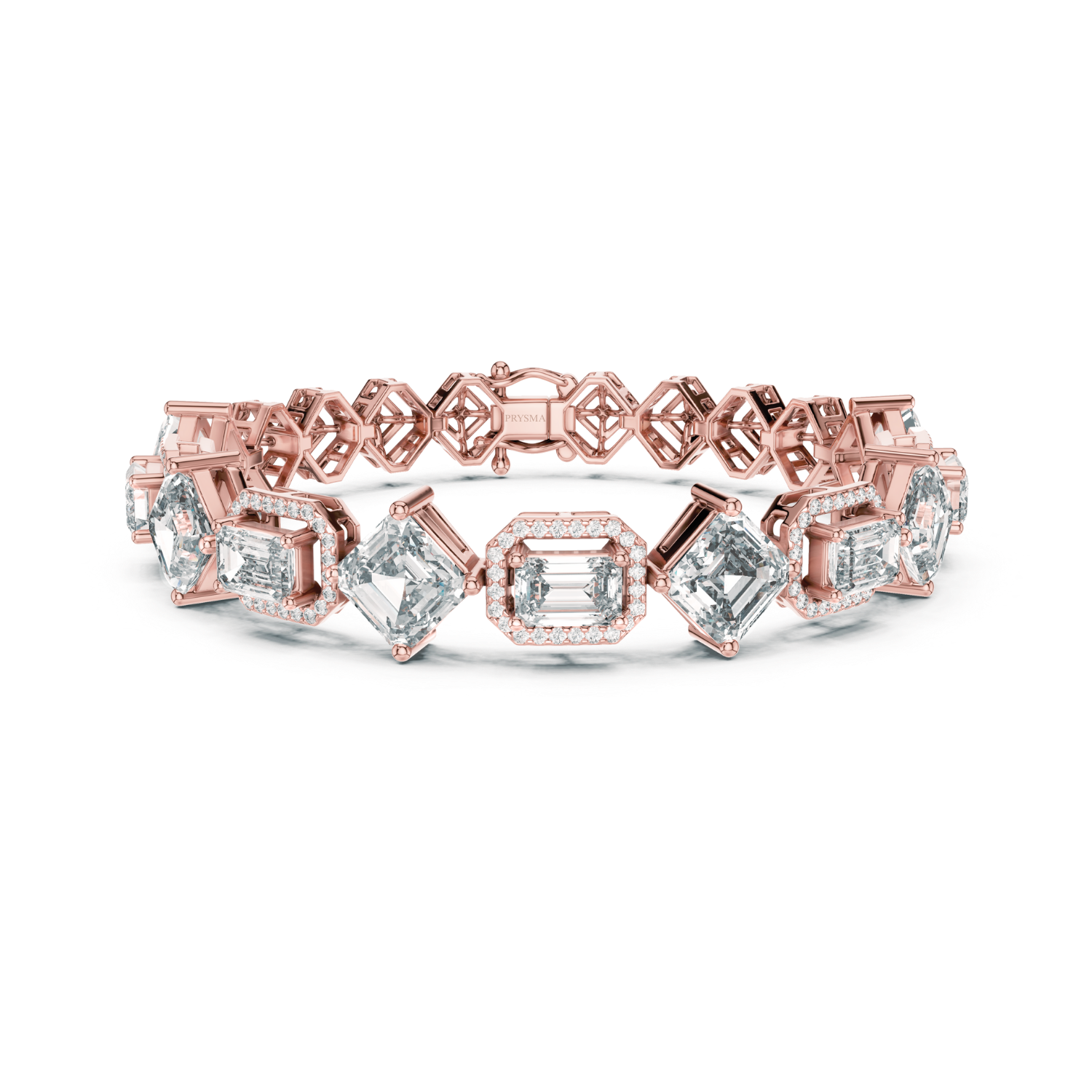 Regal Radiance Emerald-Cut Diamond Bracelet