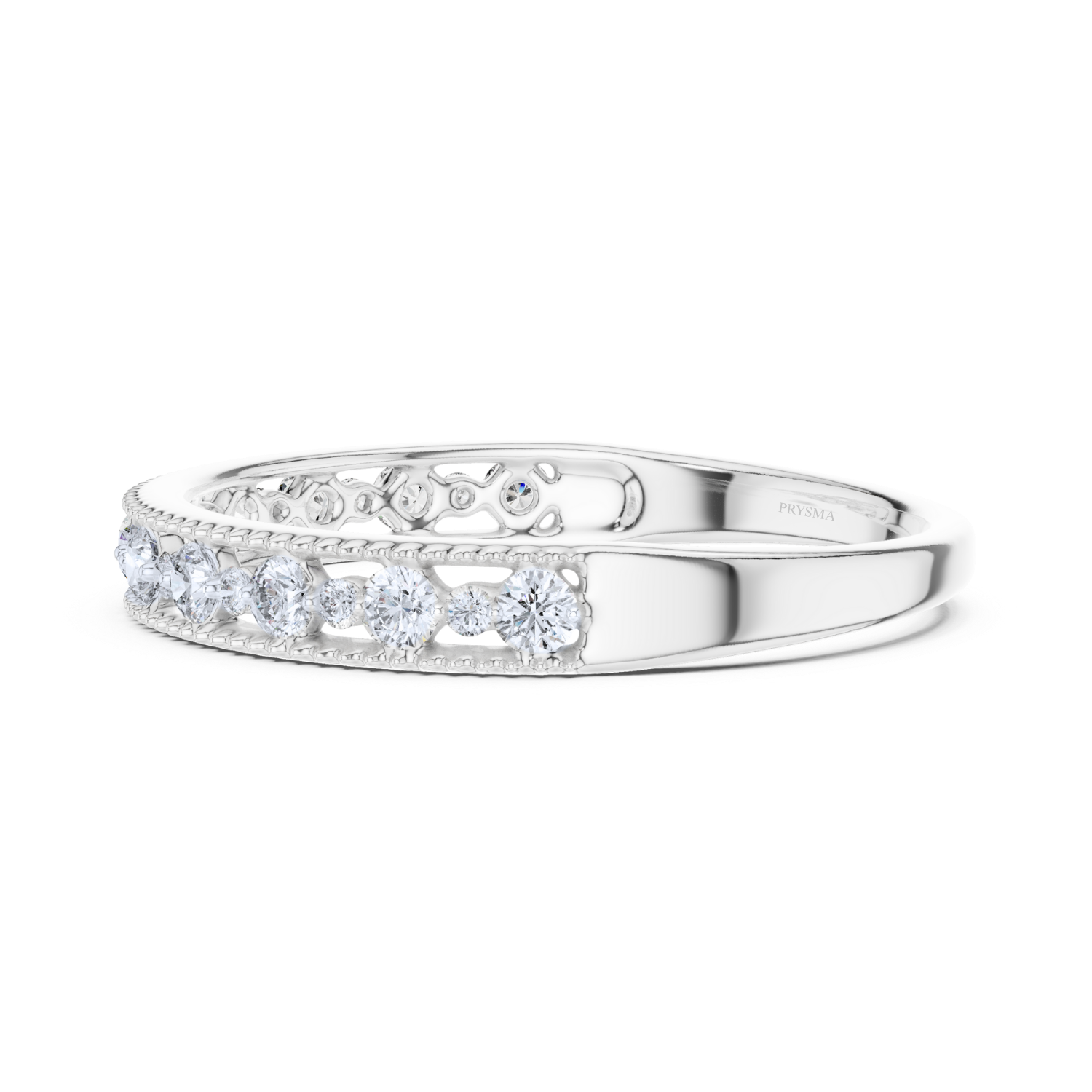 Vintage Milgrain Diamond Band
