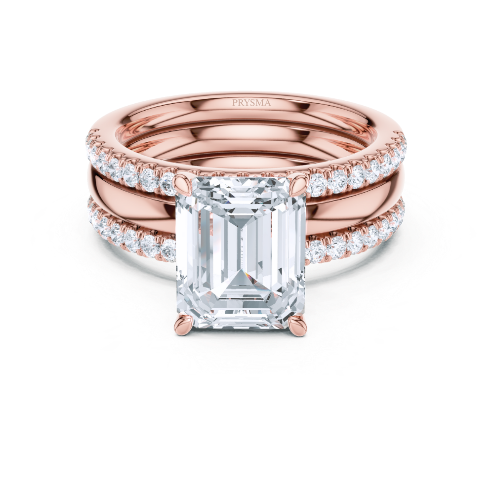 Regal Emerald Elegance Bridal Ring
