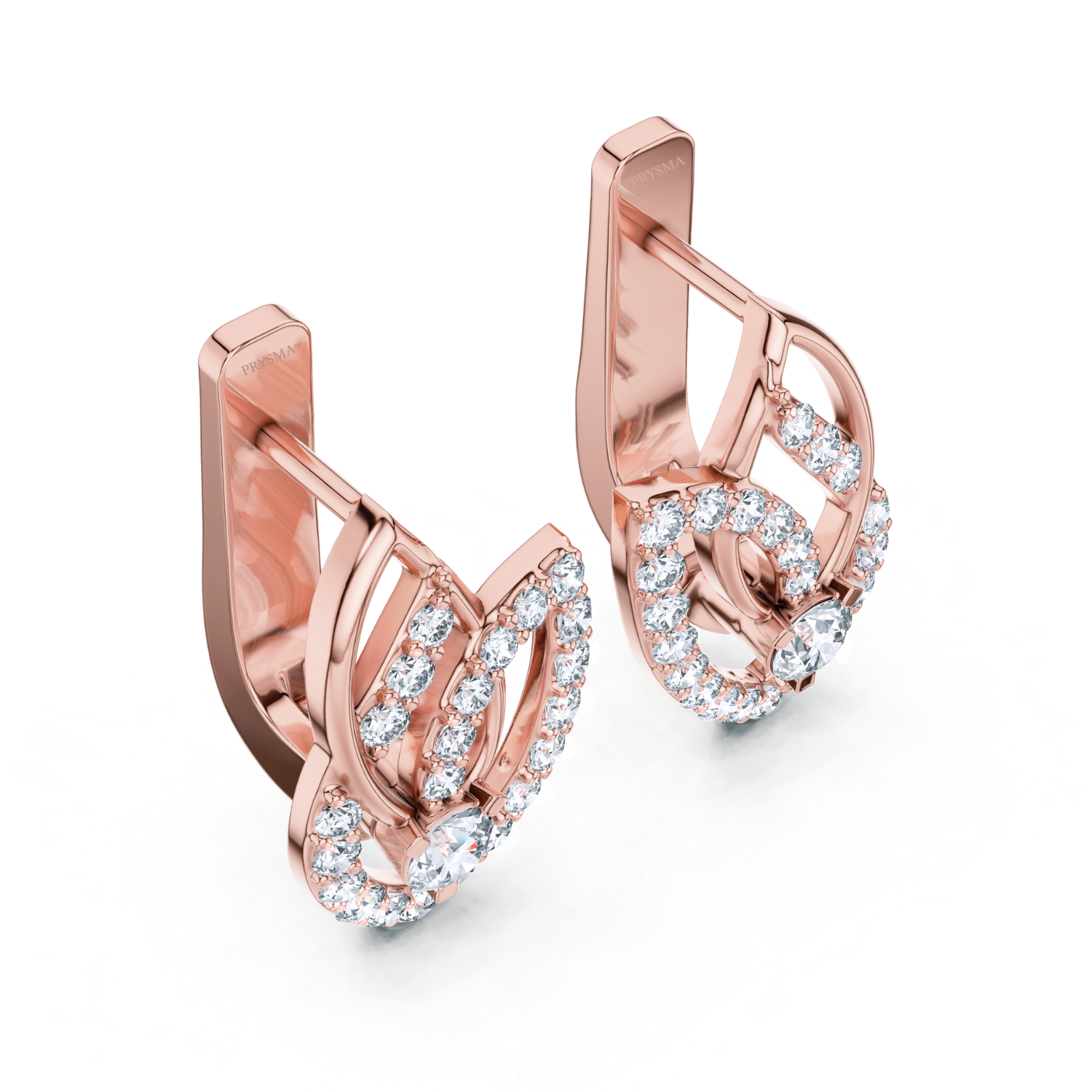 Ethereal Round Diamond Earrings
