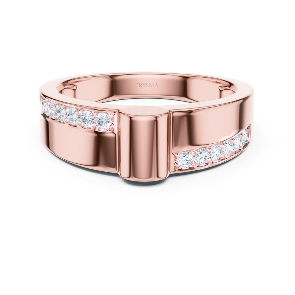 Axis Diamond Groove Ring