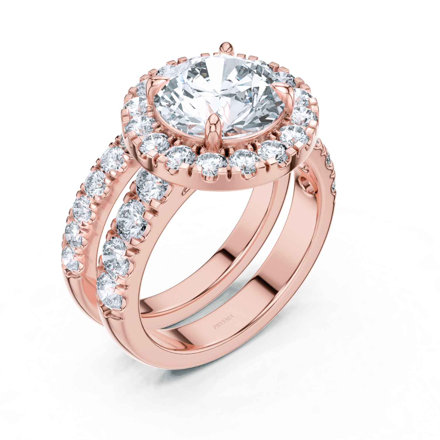 Elysian Halo Lab Diamond Ring
