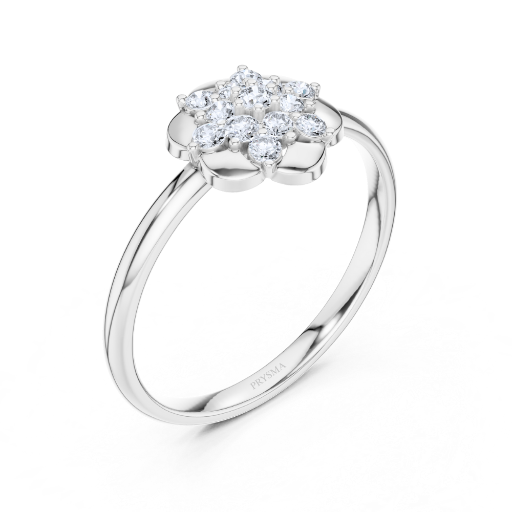 Golden Bloom Diamond Ring