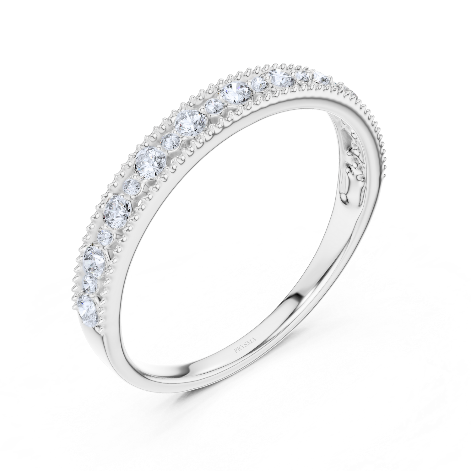 Vintage Milgrain Diamond Band