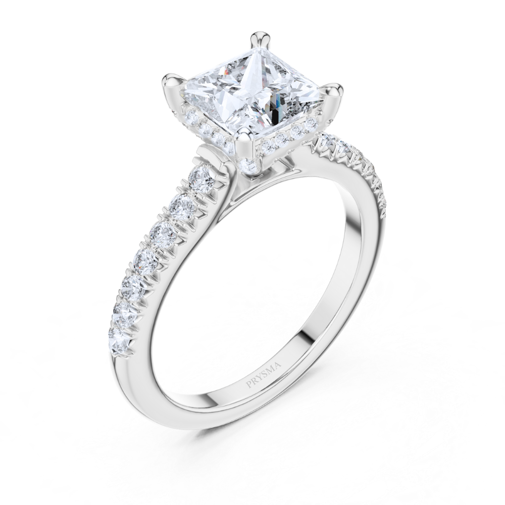 Regal Princess-Cut Diamond Ring