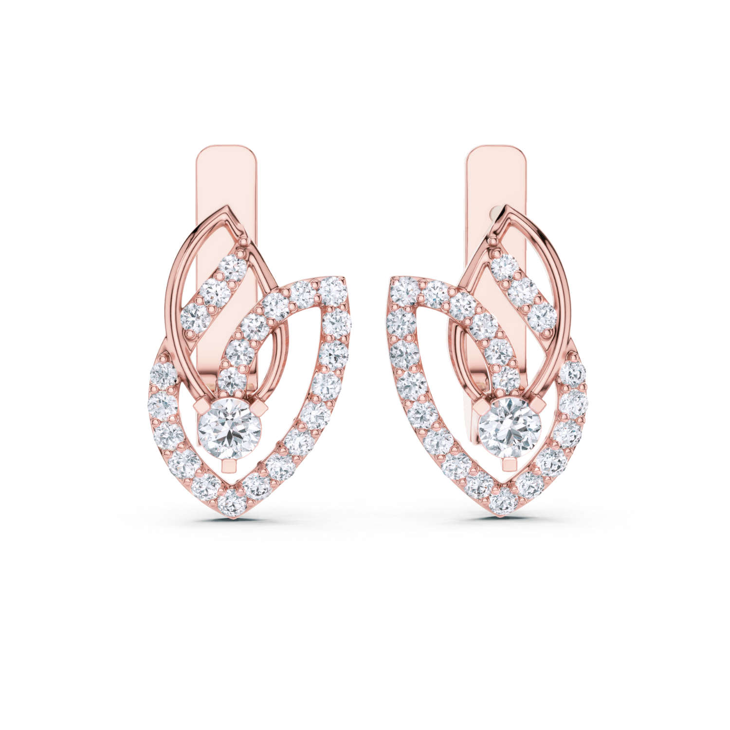 Ethereal Round Diamond Earrings