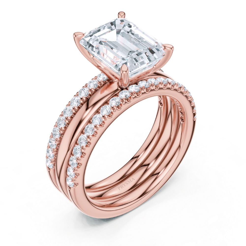 Regal Emerald Elegance Bridal Ring