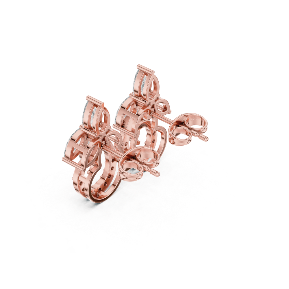 Twilight Bloom Diamond Swirl Earrings