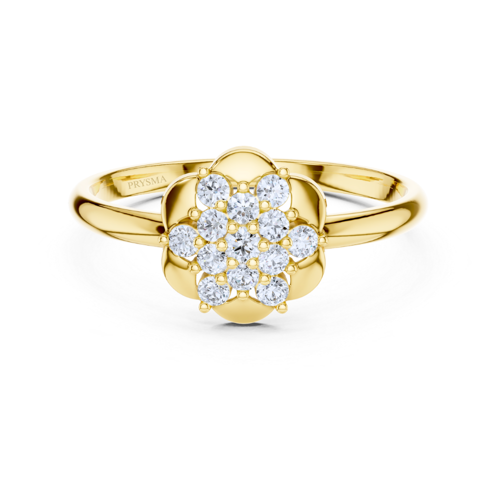 Golden Bloom Diamond Ring