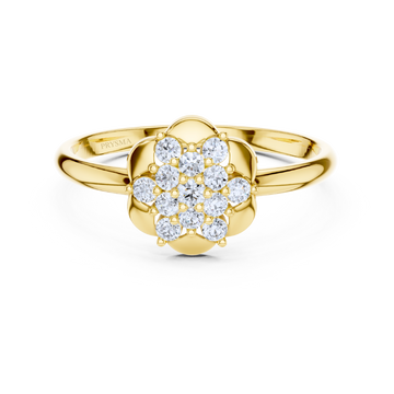 Golden Bloom Diamond Ring