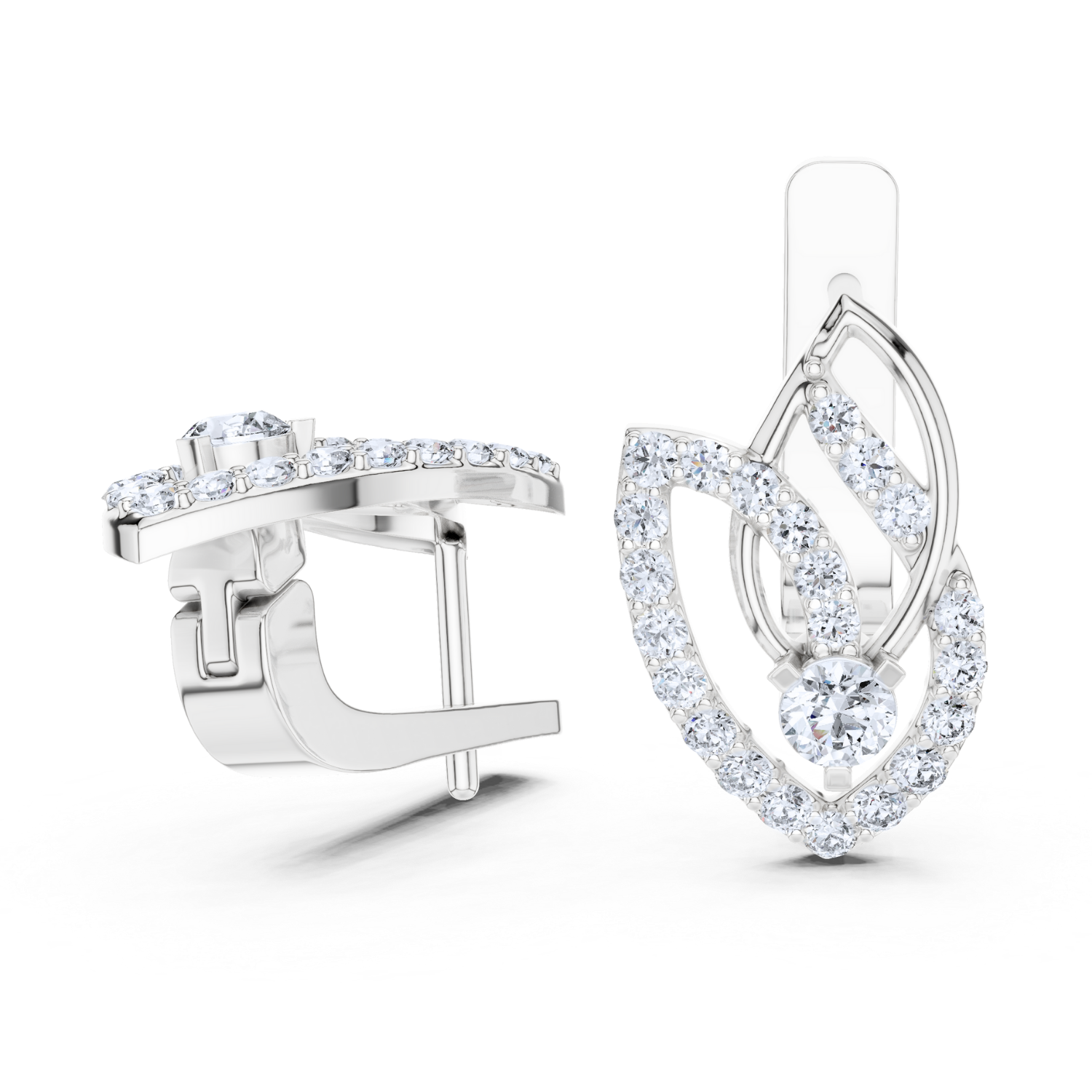 Ethereal Round Diamond Earrings