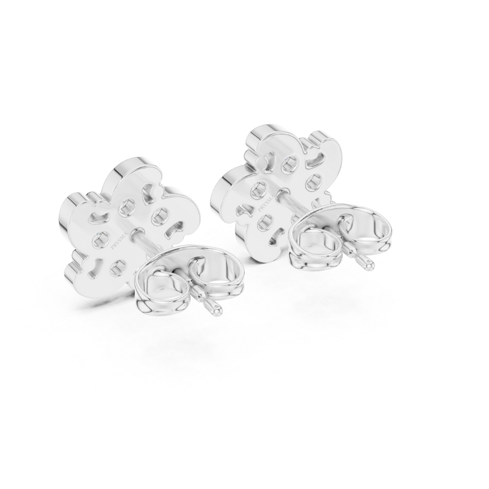 Twirl Blossom Diamond Stud Earrings