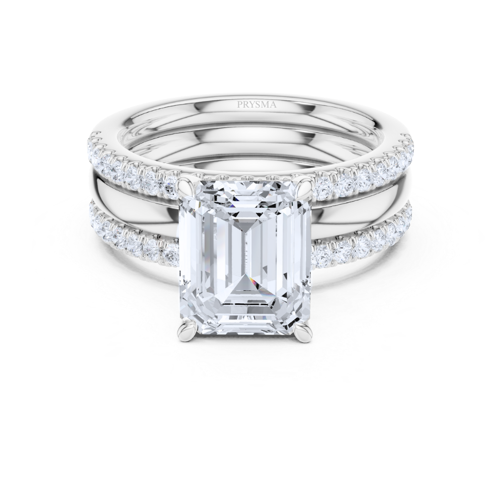 Regal Emerald Elegance Bridal Ring