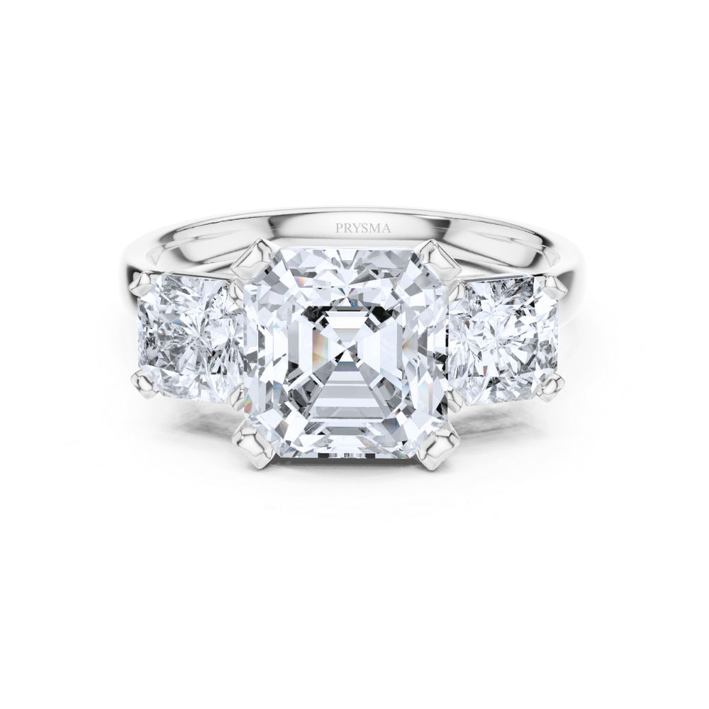 Grand Luminaire Three-Stone Ring