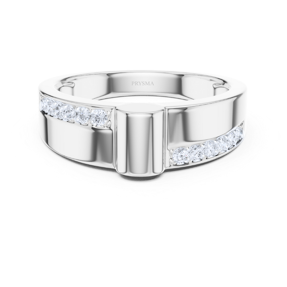 Axis Diamond Groove Ring