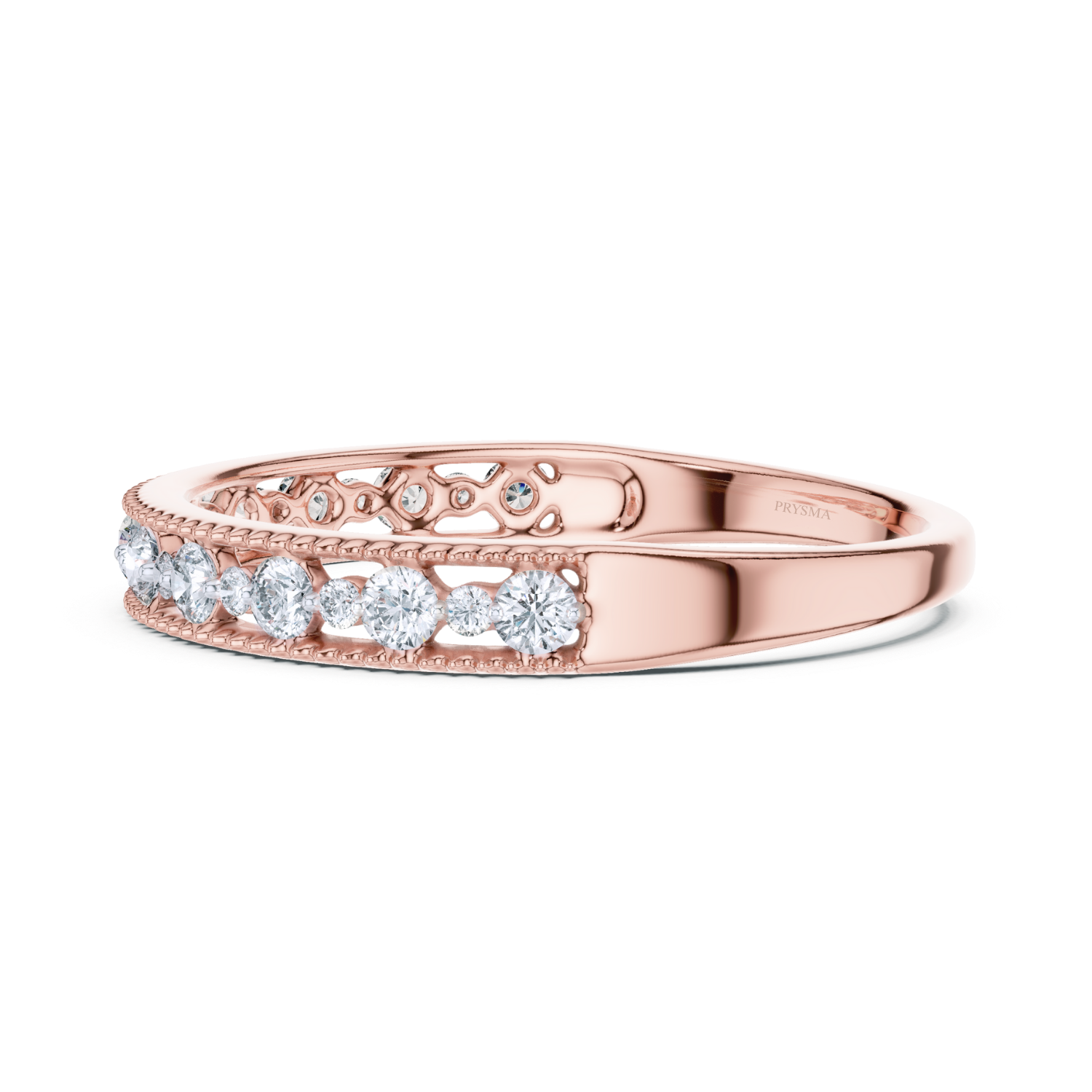 Vintage Milgrain Diamond Band