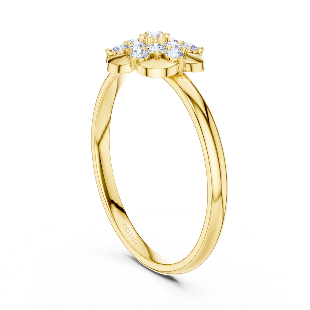 Golden Bloom Diamond Ring