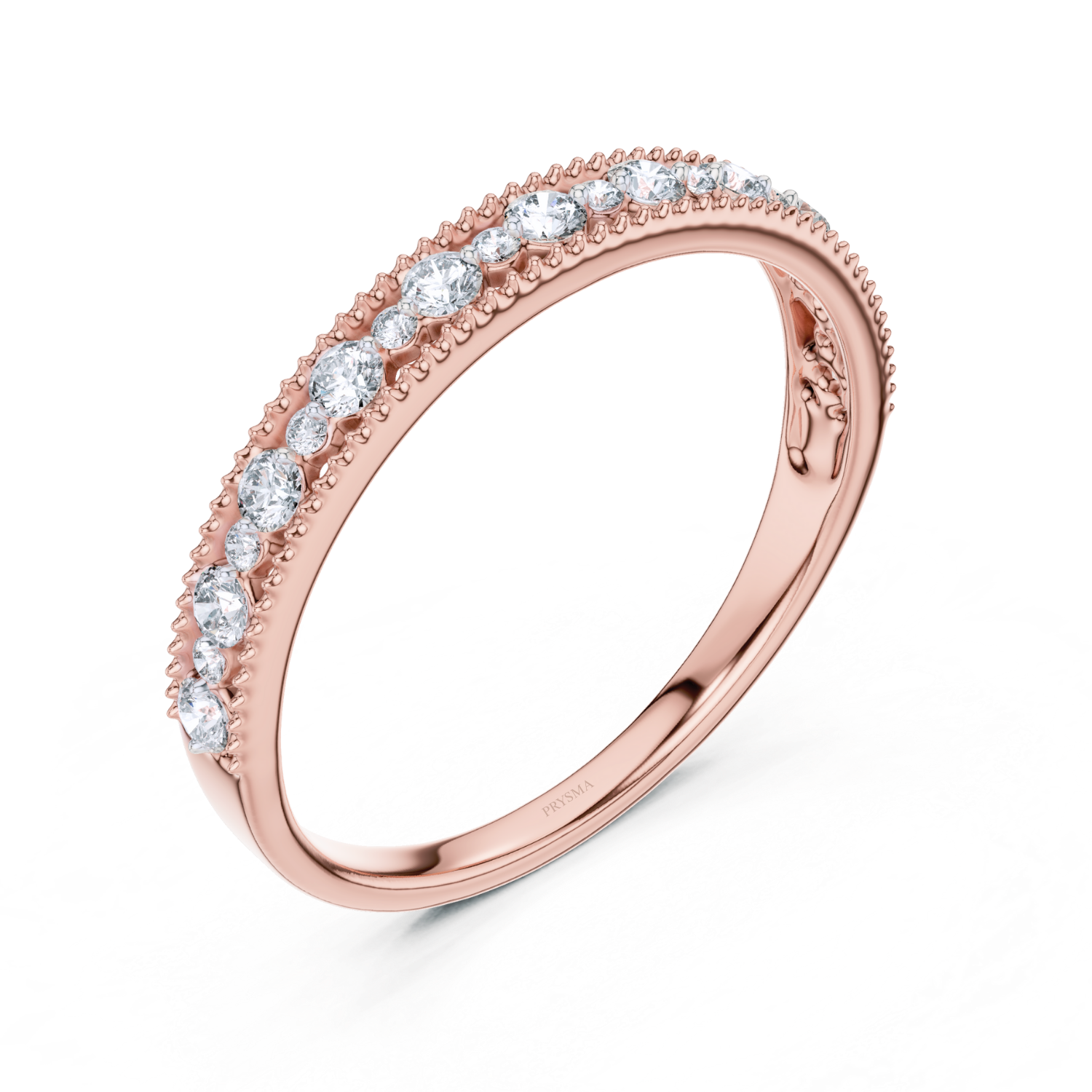 Vintage Milgrain Diamond Band