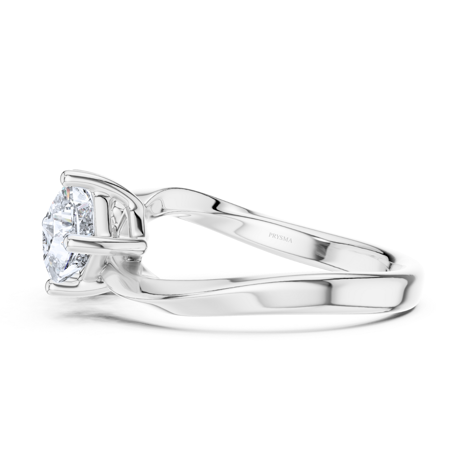 Twin Princess-Cut Diamond Open Ring
