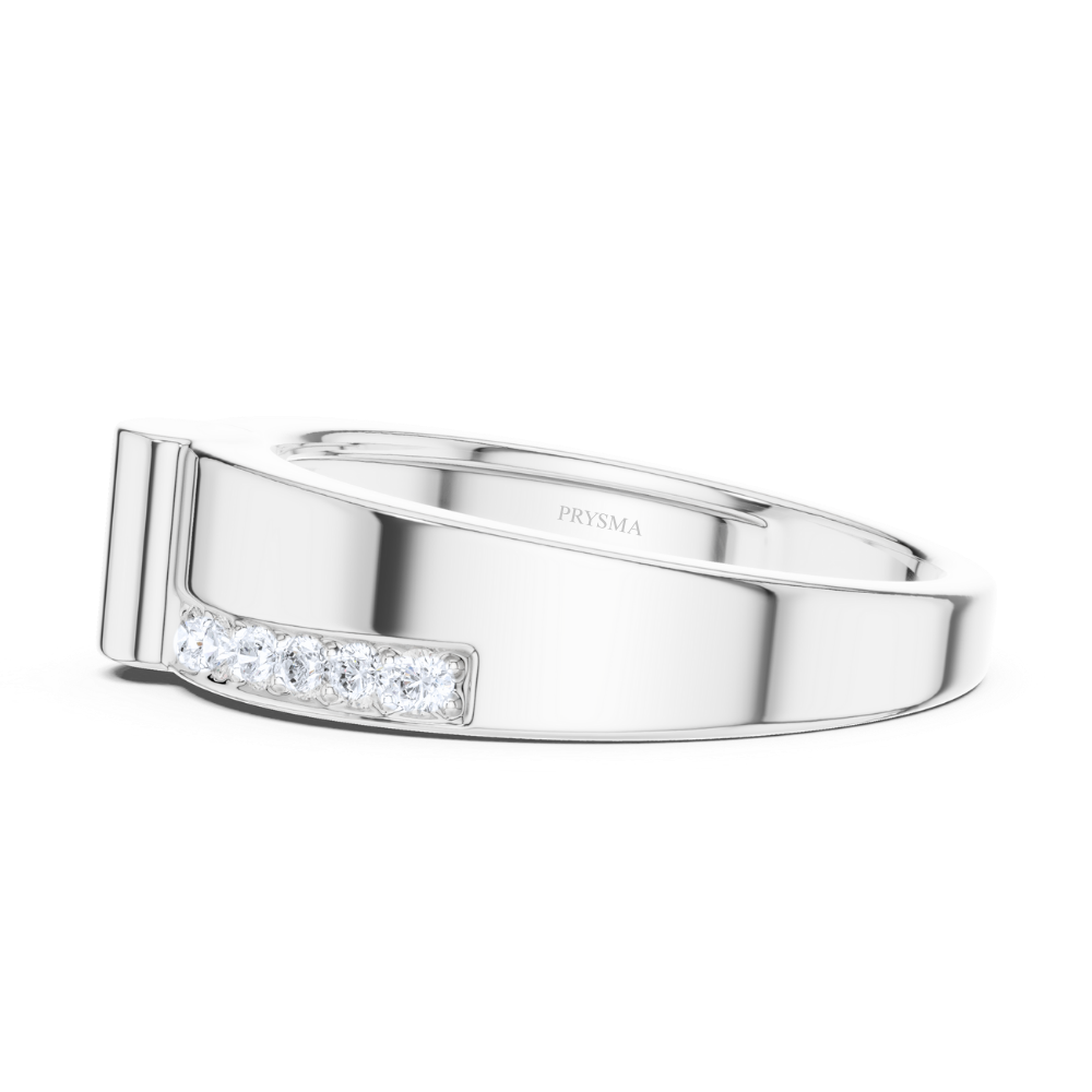 Axis Diamond Groove Ring