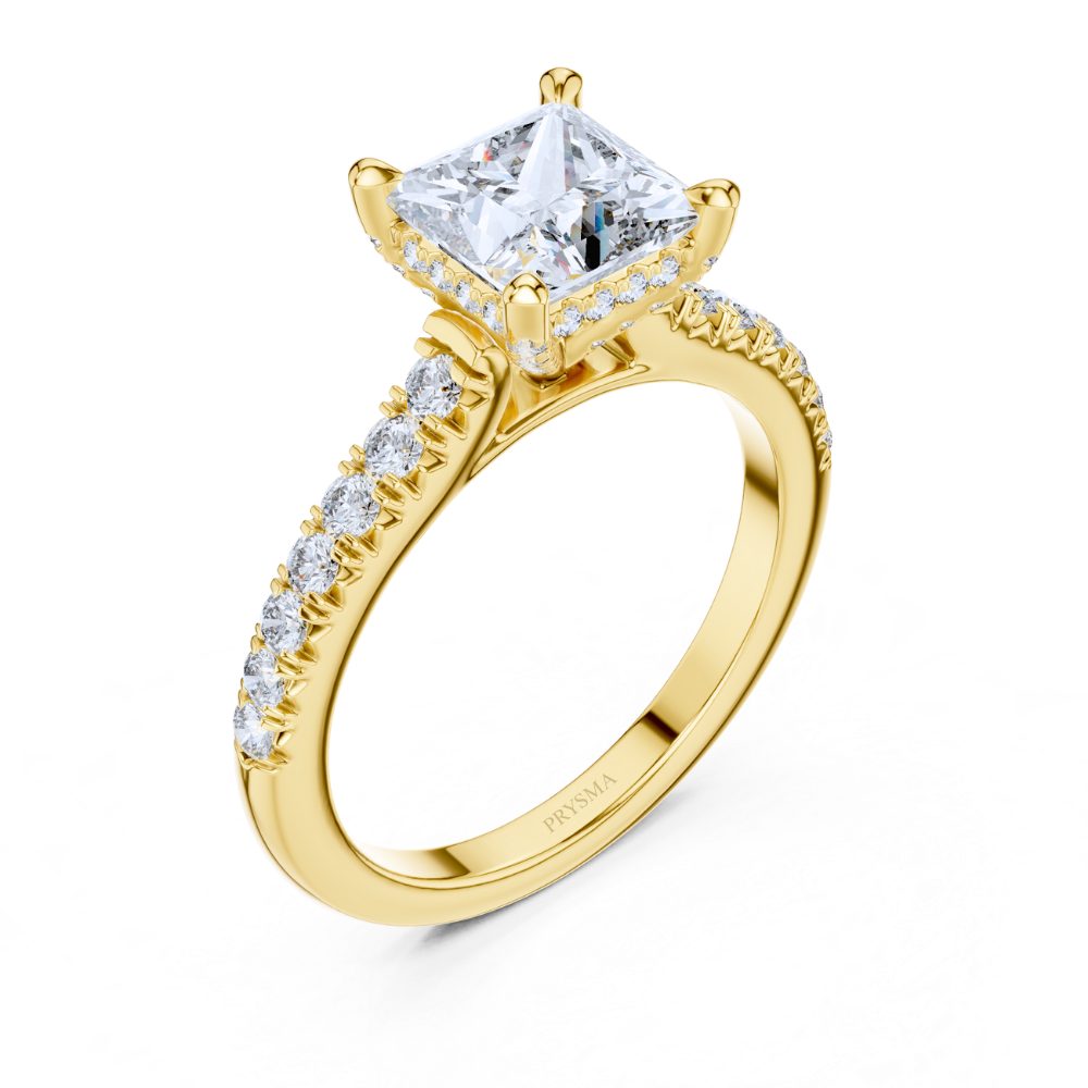 Regal Princess-Cut Diamond Ring