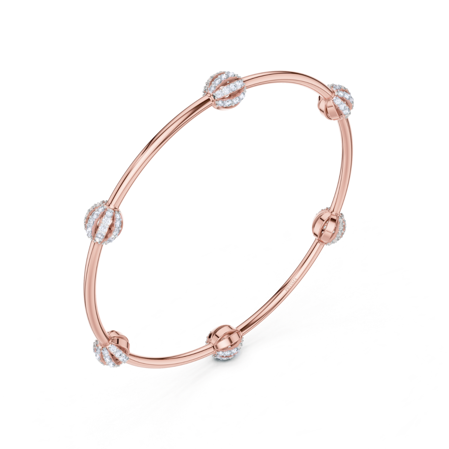 Radiant Bloom Orb Diamond Bangle