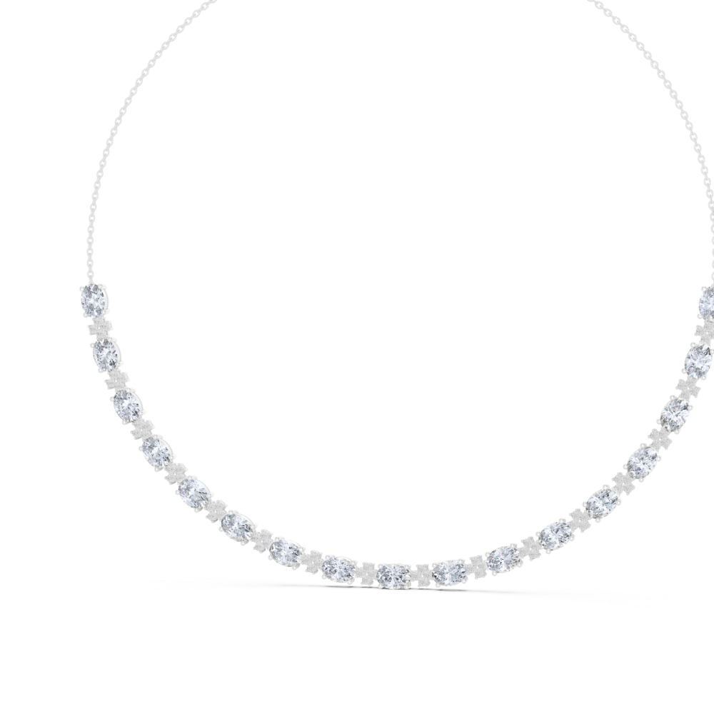 Celestia Oval Diamond Necklace