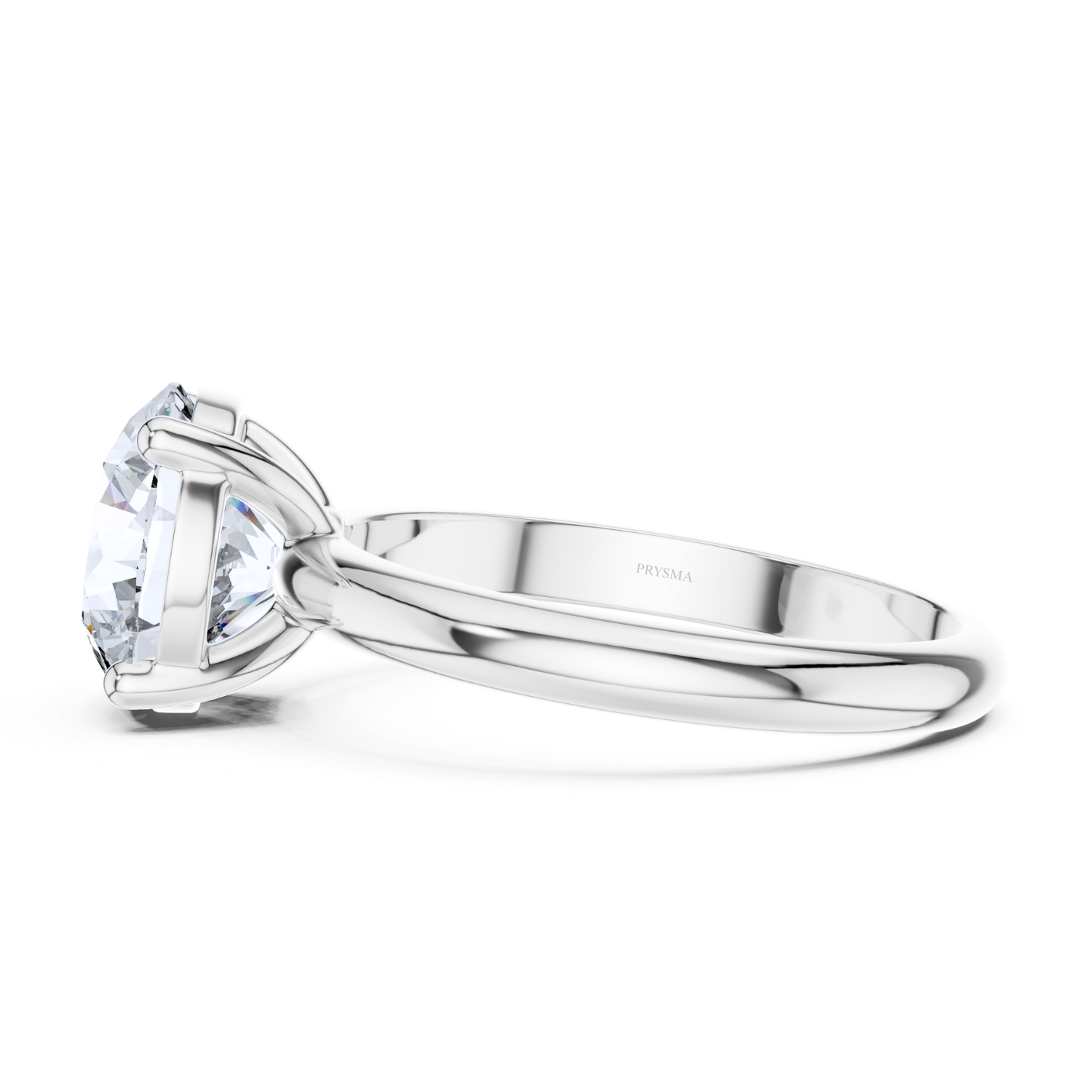 Regal Embrace Round Solitaire Ring