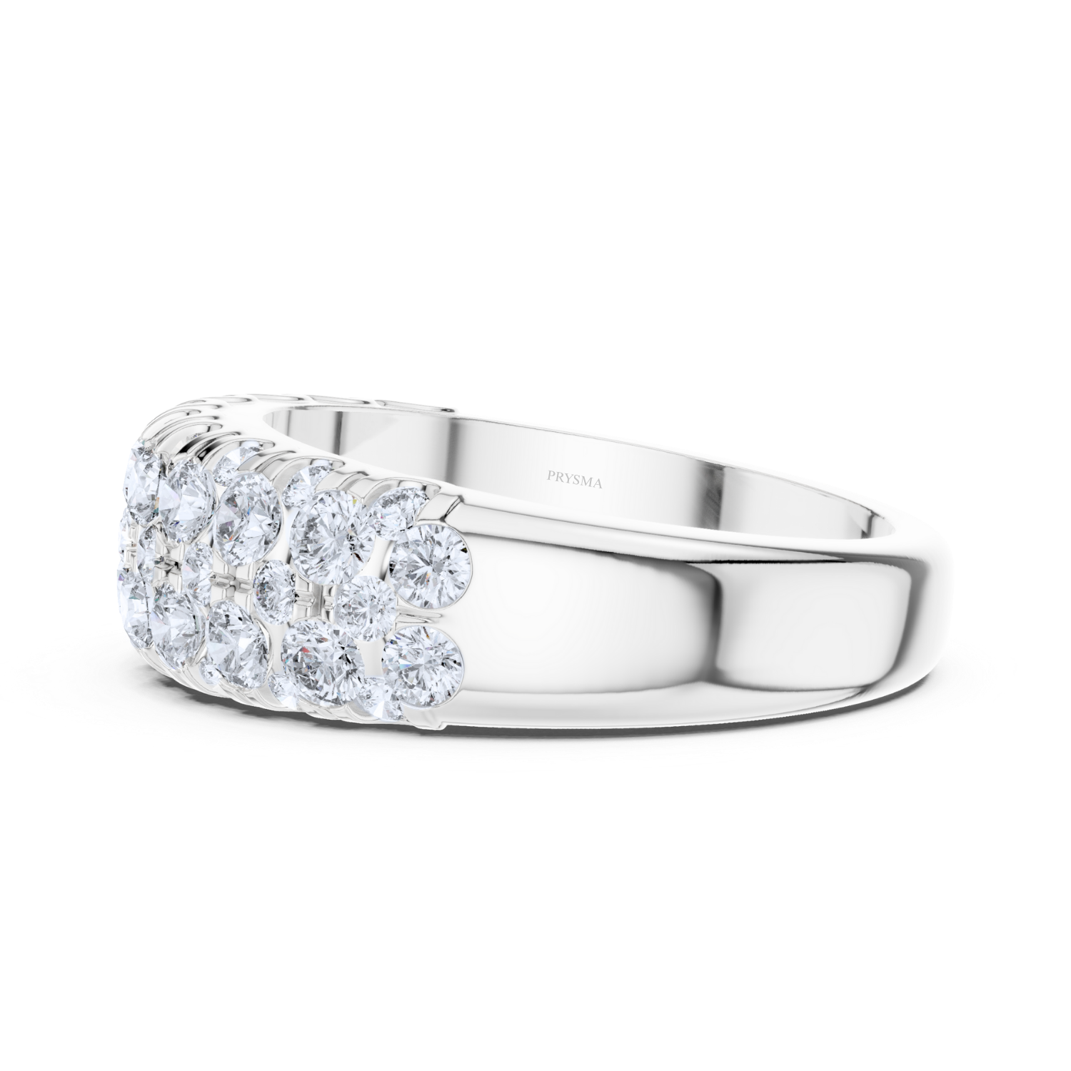 Triple Row Diamond Eternity Band