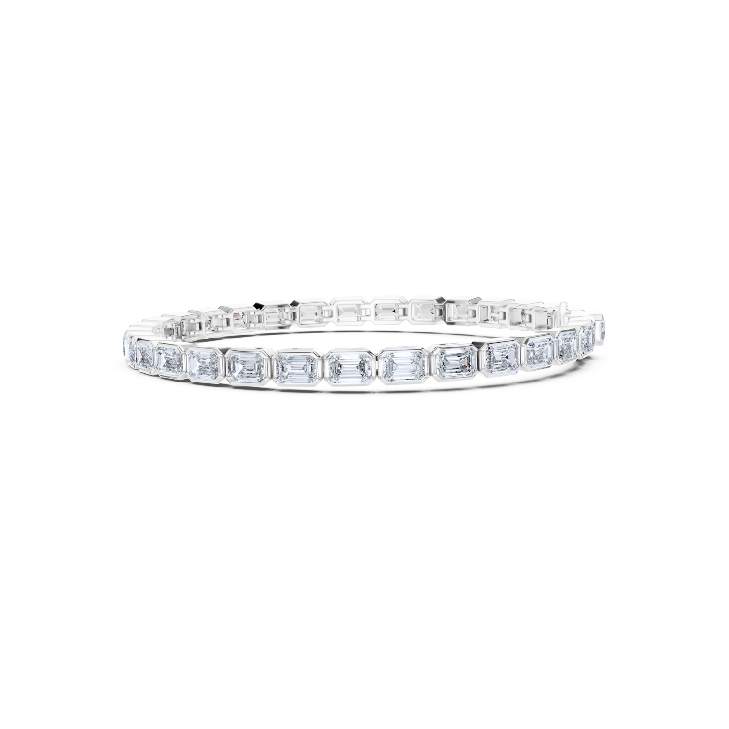 Emerald-Cut Diamond Tennis Bracelet