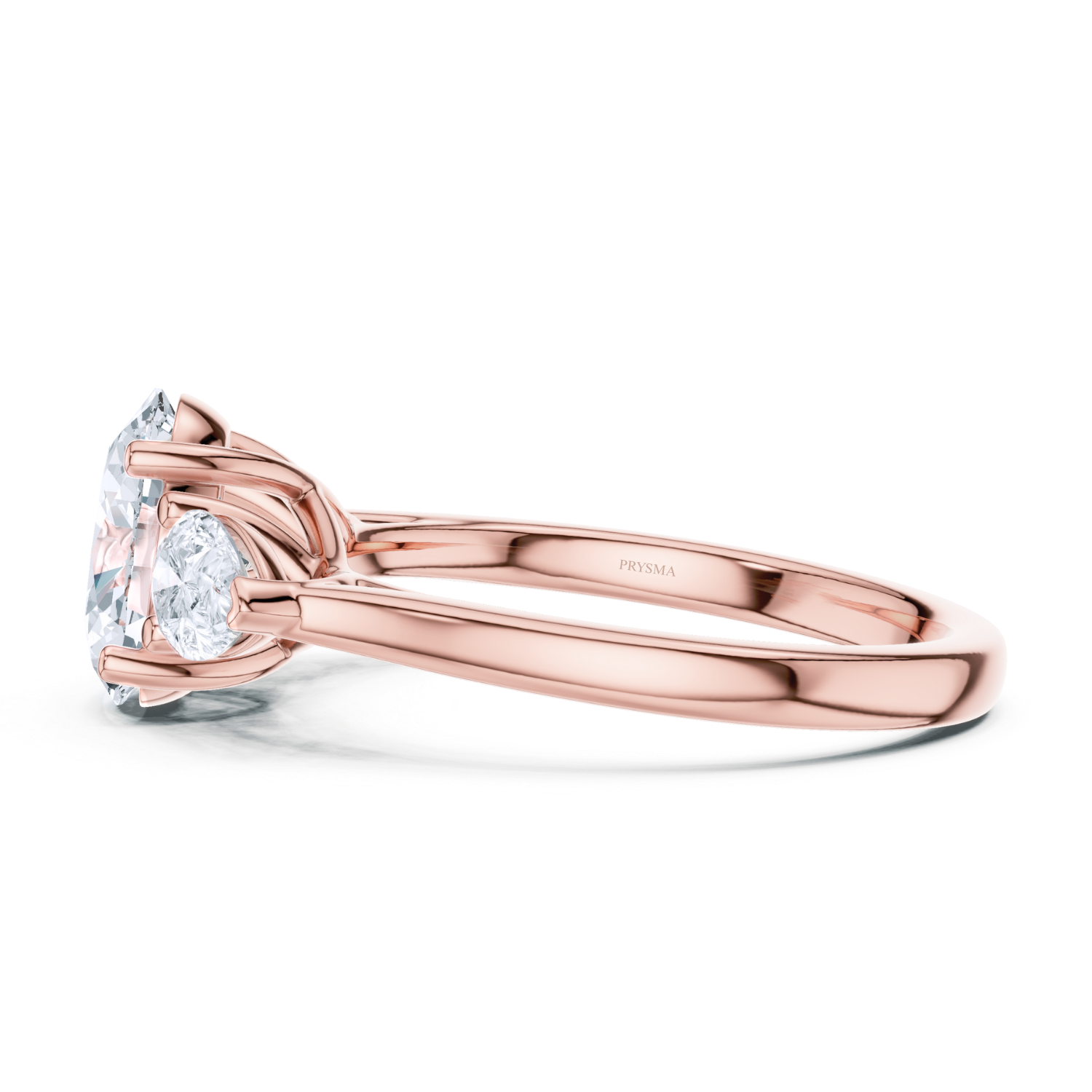 Three-Stone Oval Diamond Ring