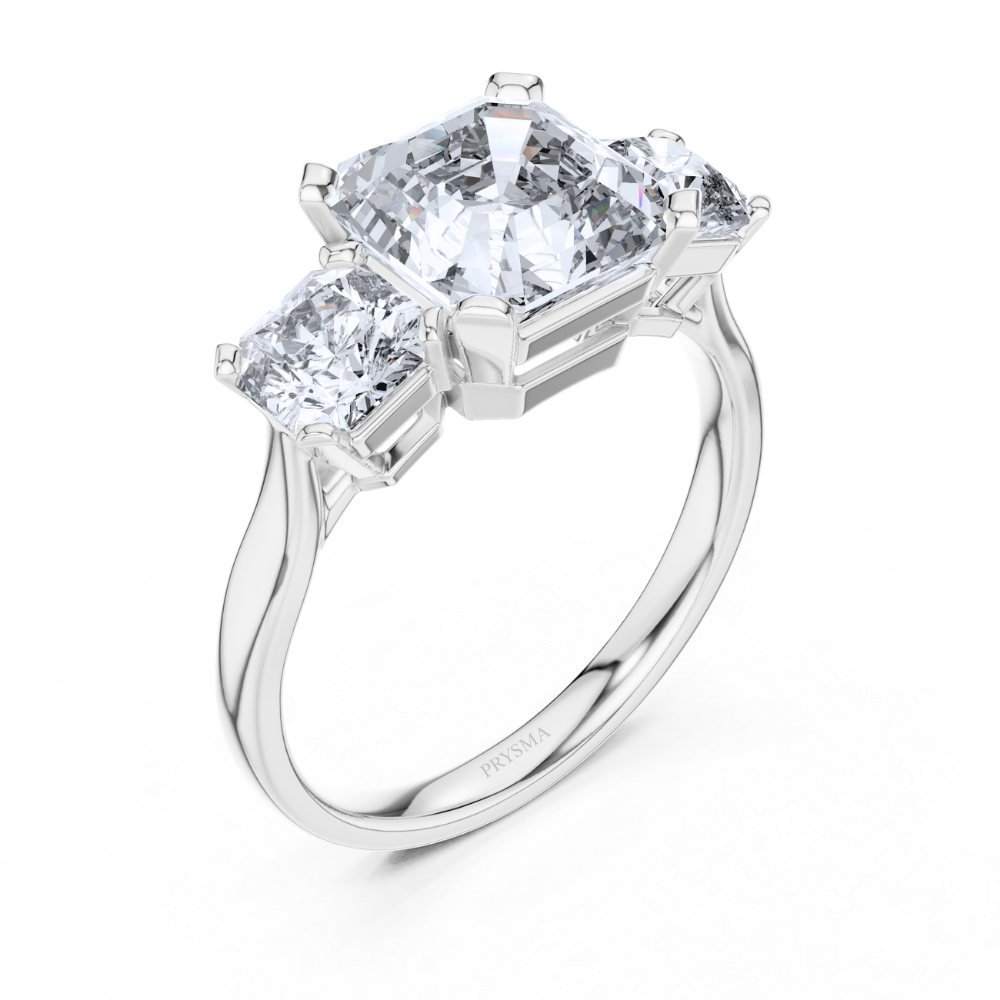 Grand Luminaire Three-Stone Ring