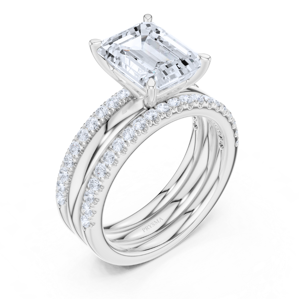 Regal Emerald Elegance Bridal Ring