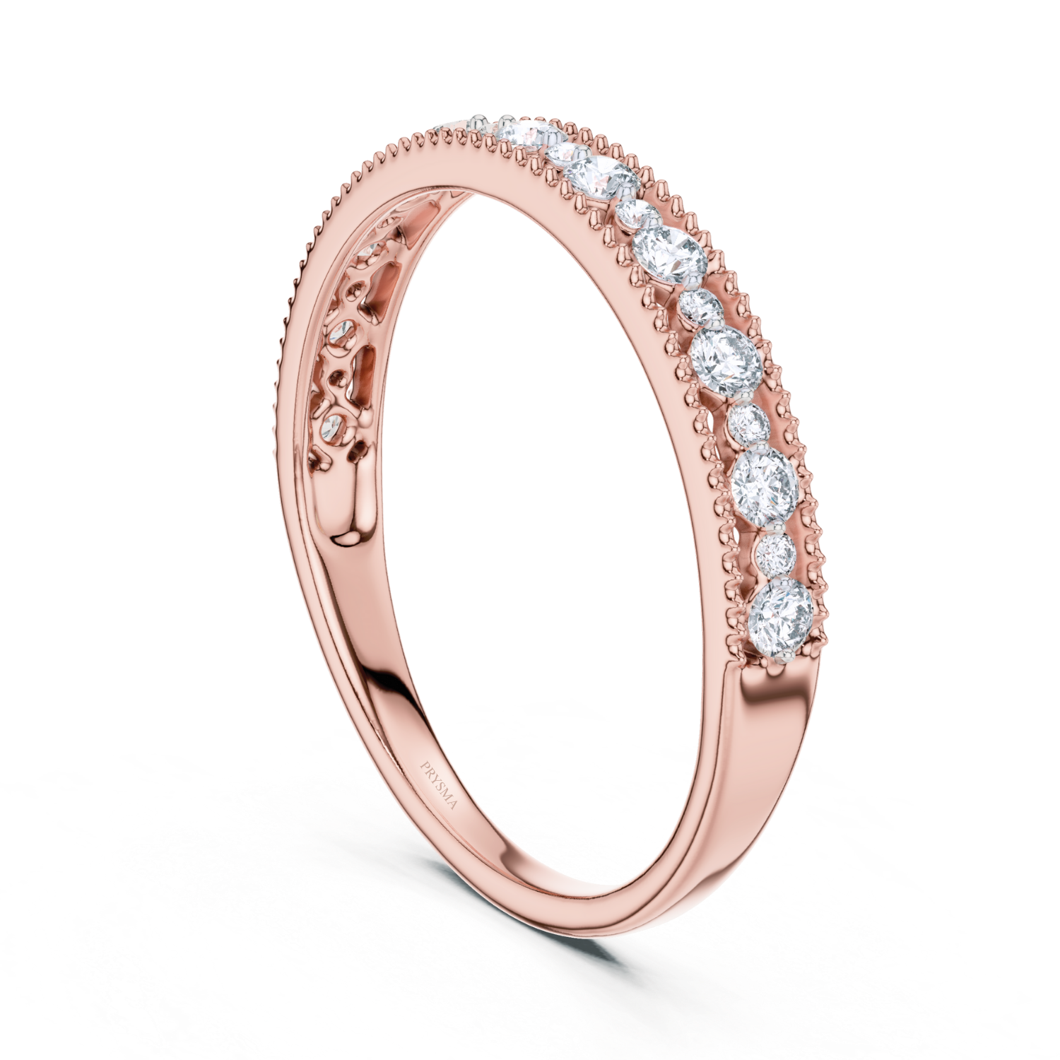 Vintage Milgrain Diamond Band