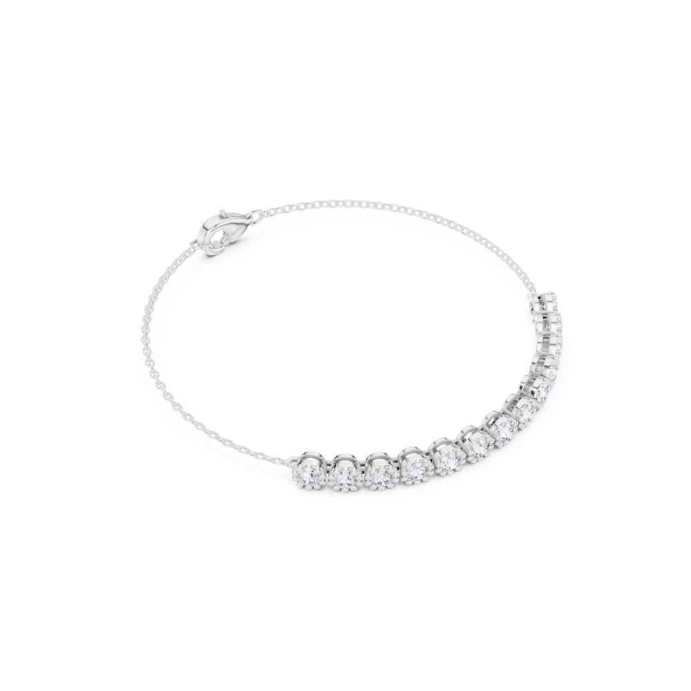Daisy Bloom Diamond Chain Bracelet