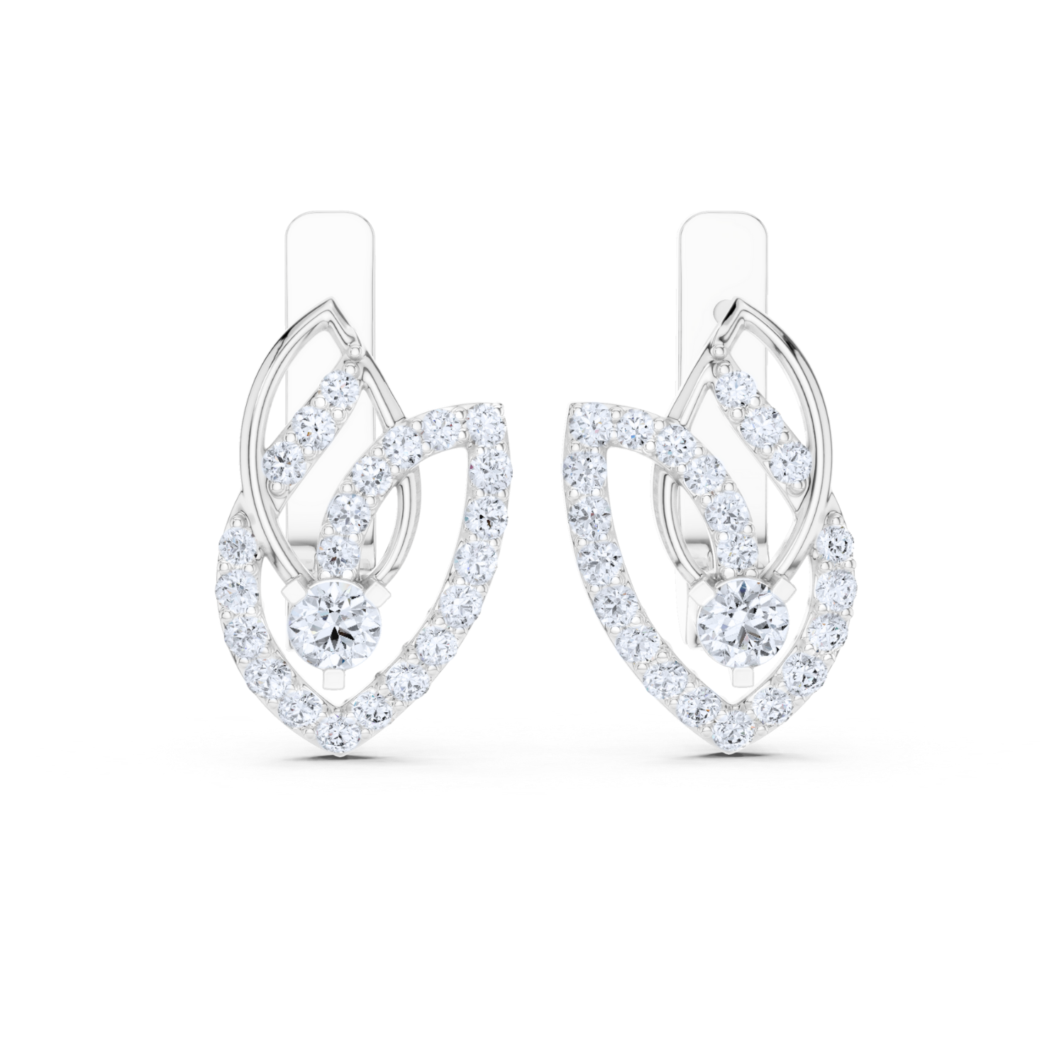Ethereal Round Diamond Earrings