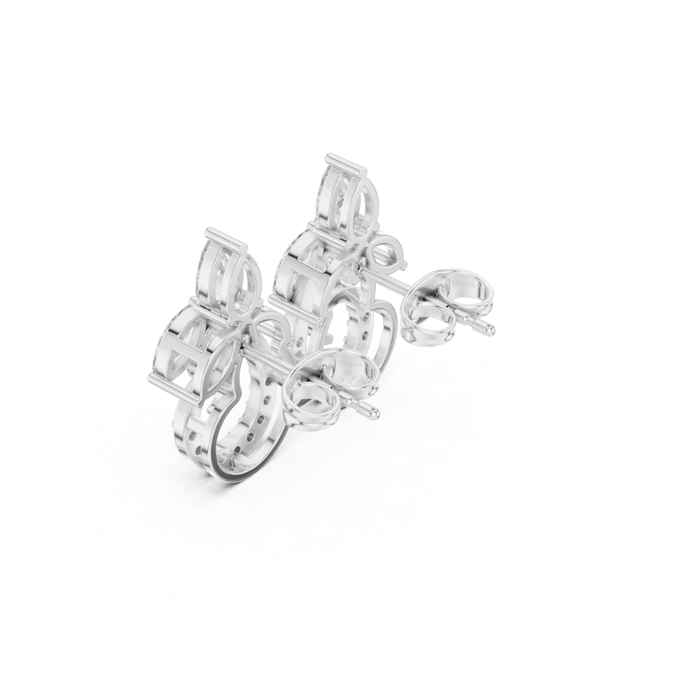 Twilight Bloom Diamond Swirl Earrings
