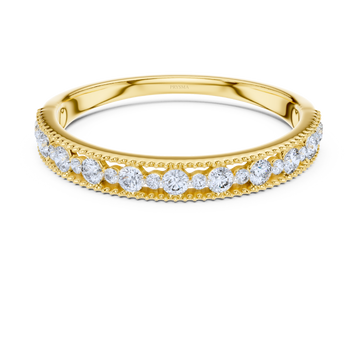 Vintage Milgrain Diamond Band