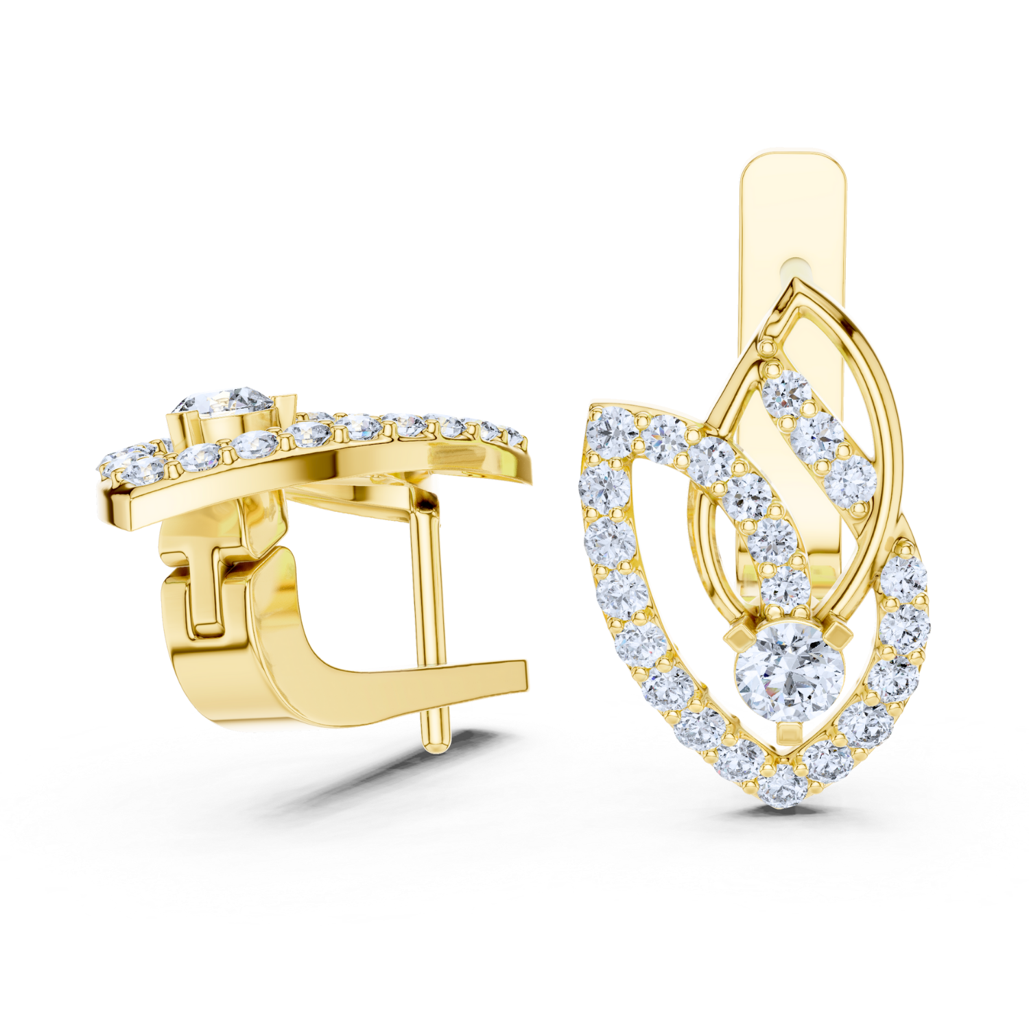 Ethereal Round Diamond Earrings