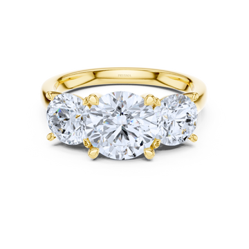 Round Three-Stone Diamond Ring