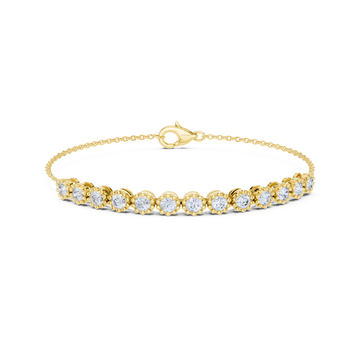 Daisy Bloom Diamond Chain Bracelet
