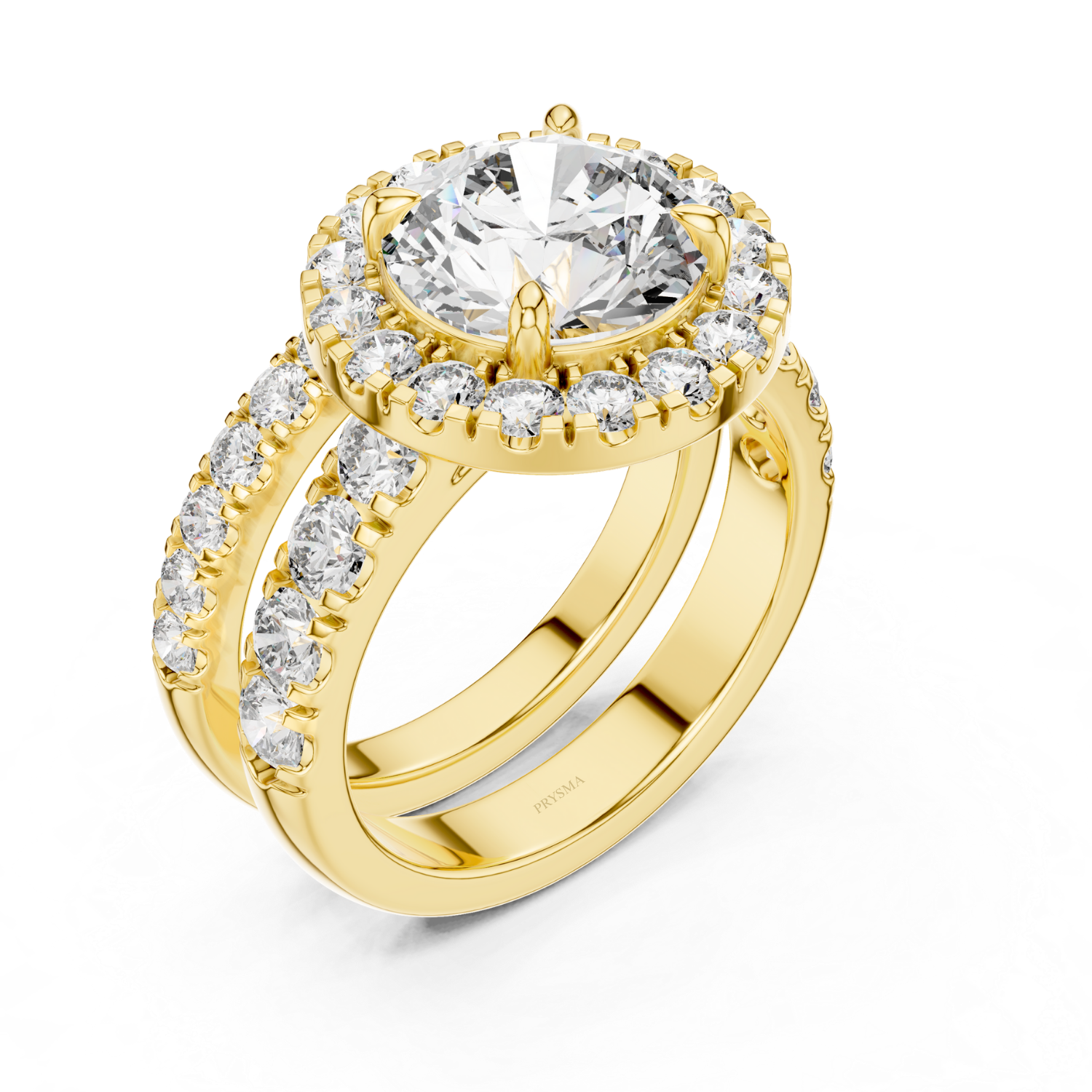 Elysian Halo Lab Diamond Ring