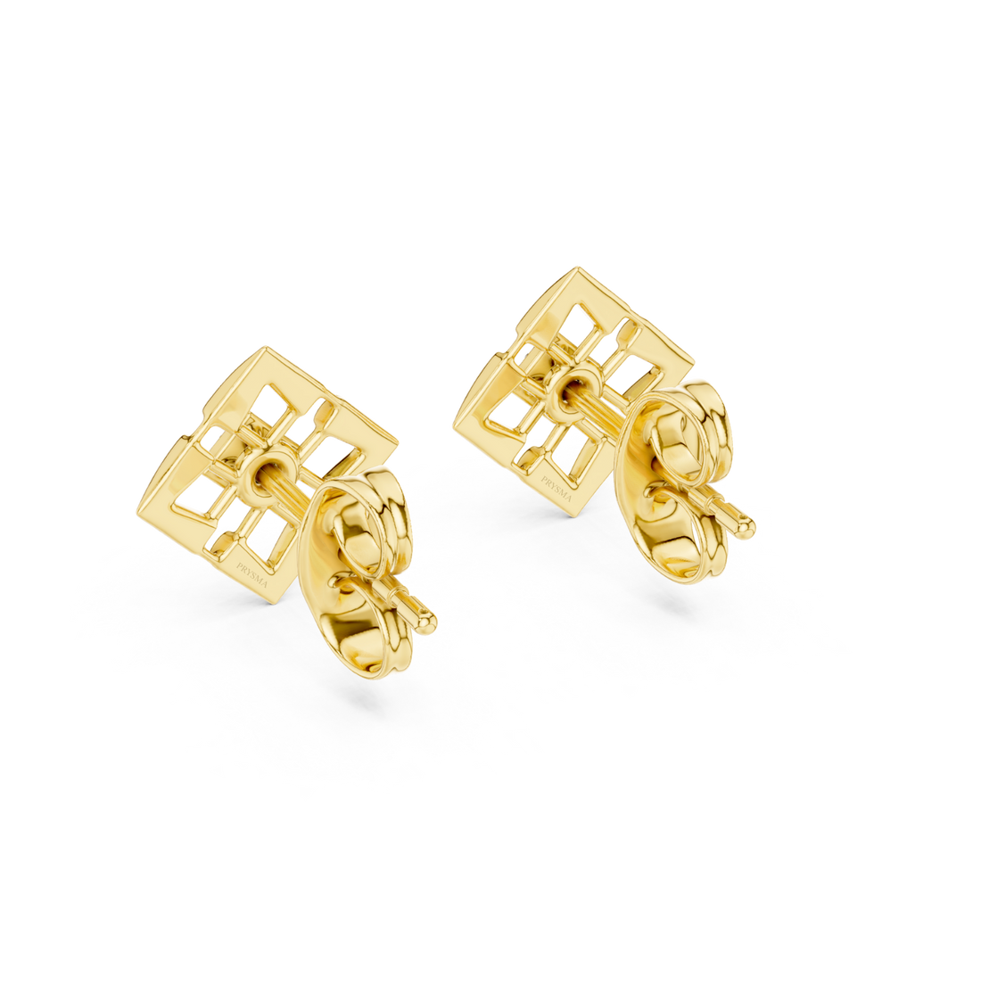 Diamond Radiance Grid Earrings