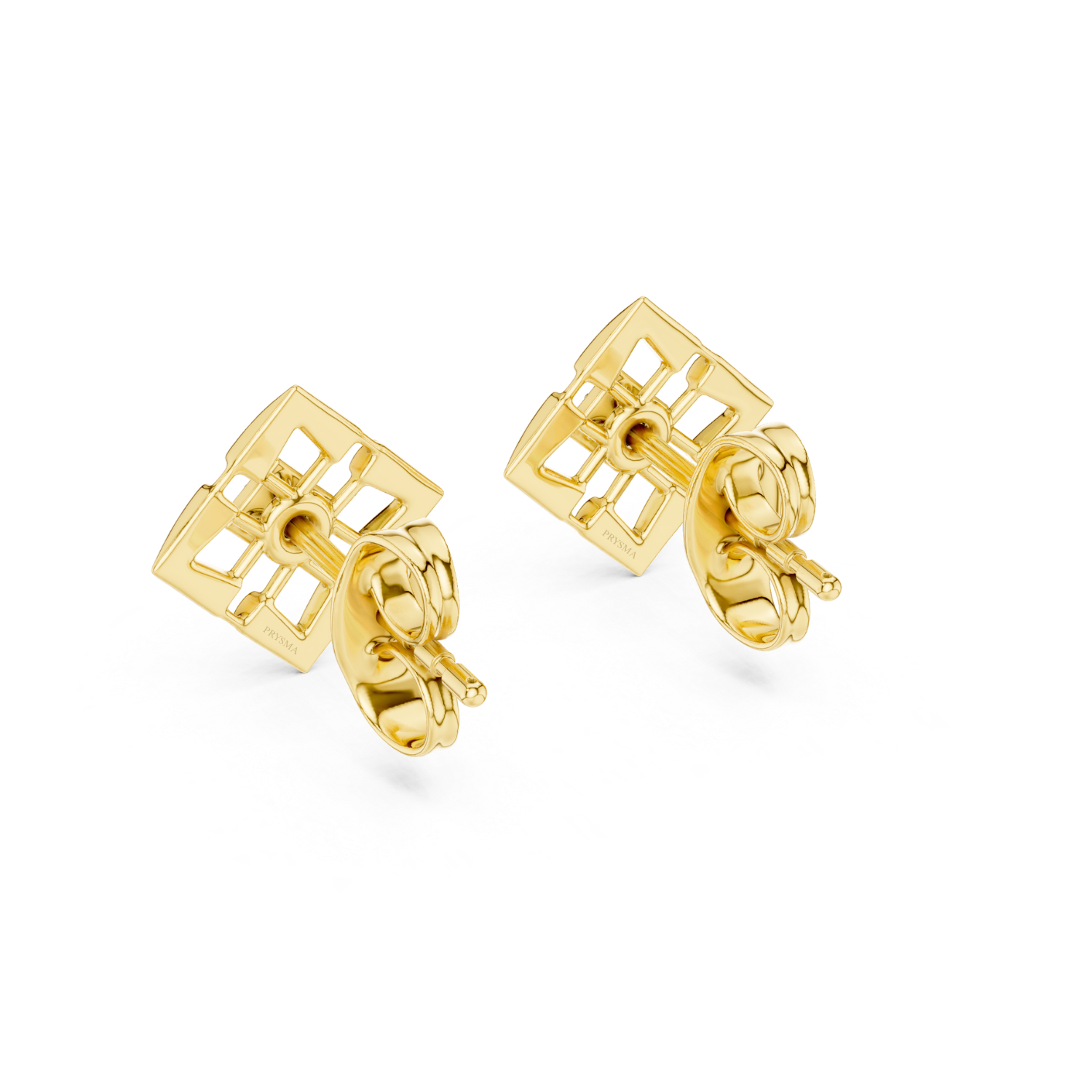 Diamond Radiance Grid Earrings