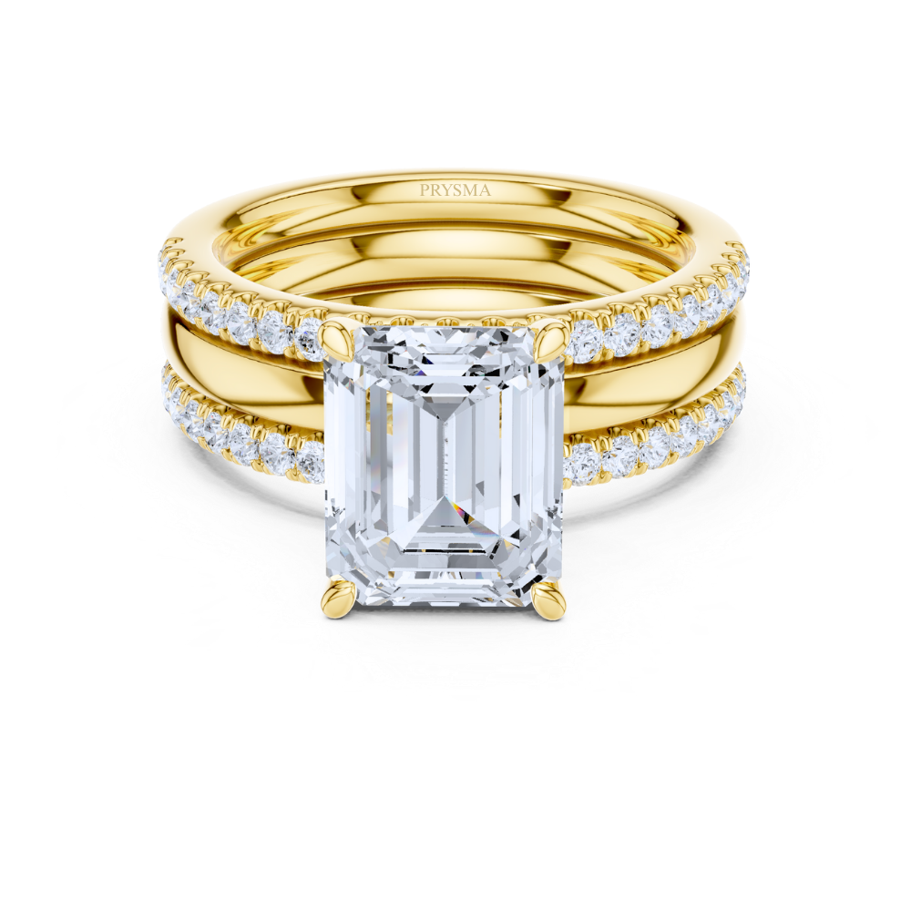 Regal Emerald Elegance Bridal Ring
