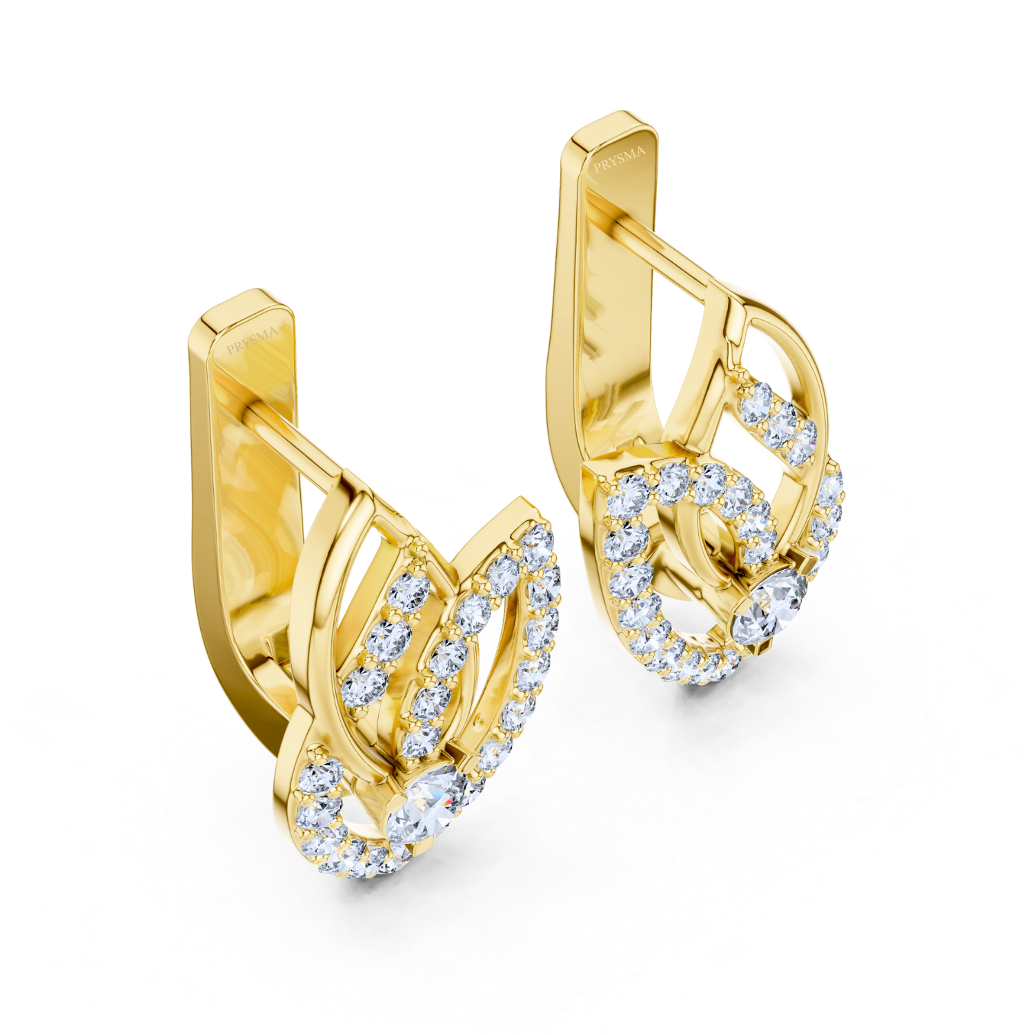 Ethereal Round Diamond Earrings