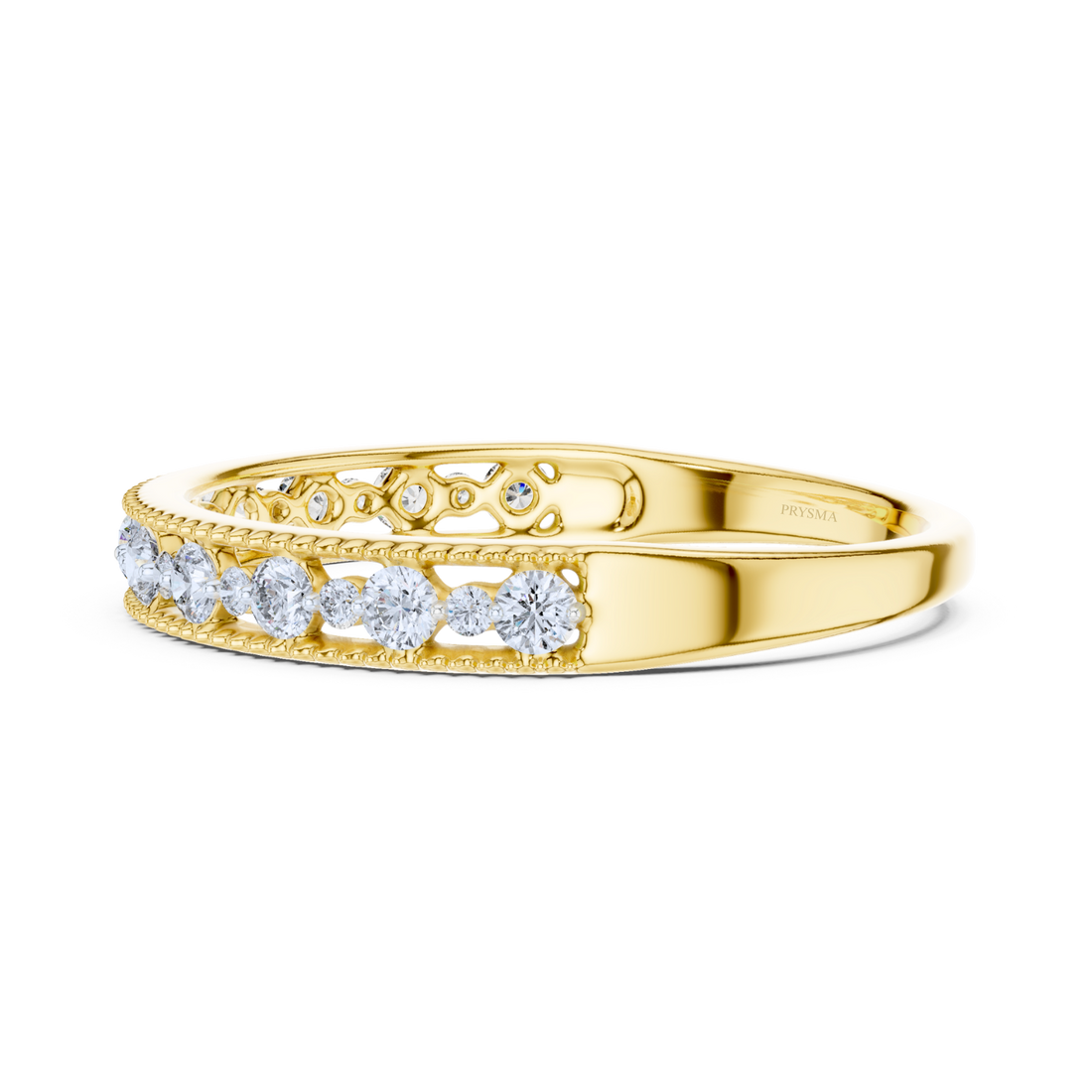 Vintage Milgrain Diamond Band