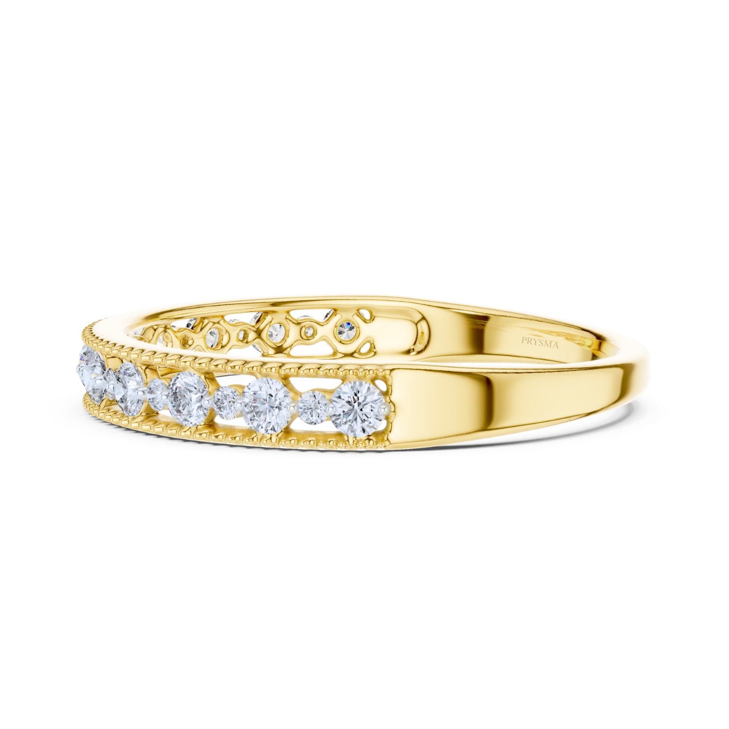Vintage Milgrain Diamond Band